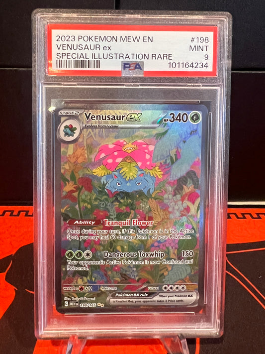 PSA 9 Venusaur EX MEW 198/165